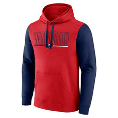 Washington Capitals Logo Athletic Deliver Fleece Pullover Hoodie - Red Hoodies