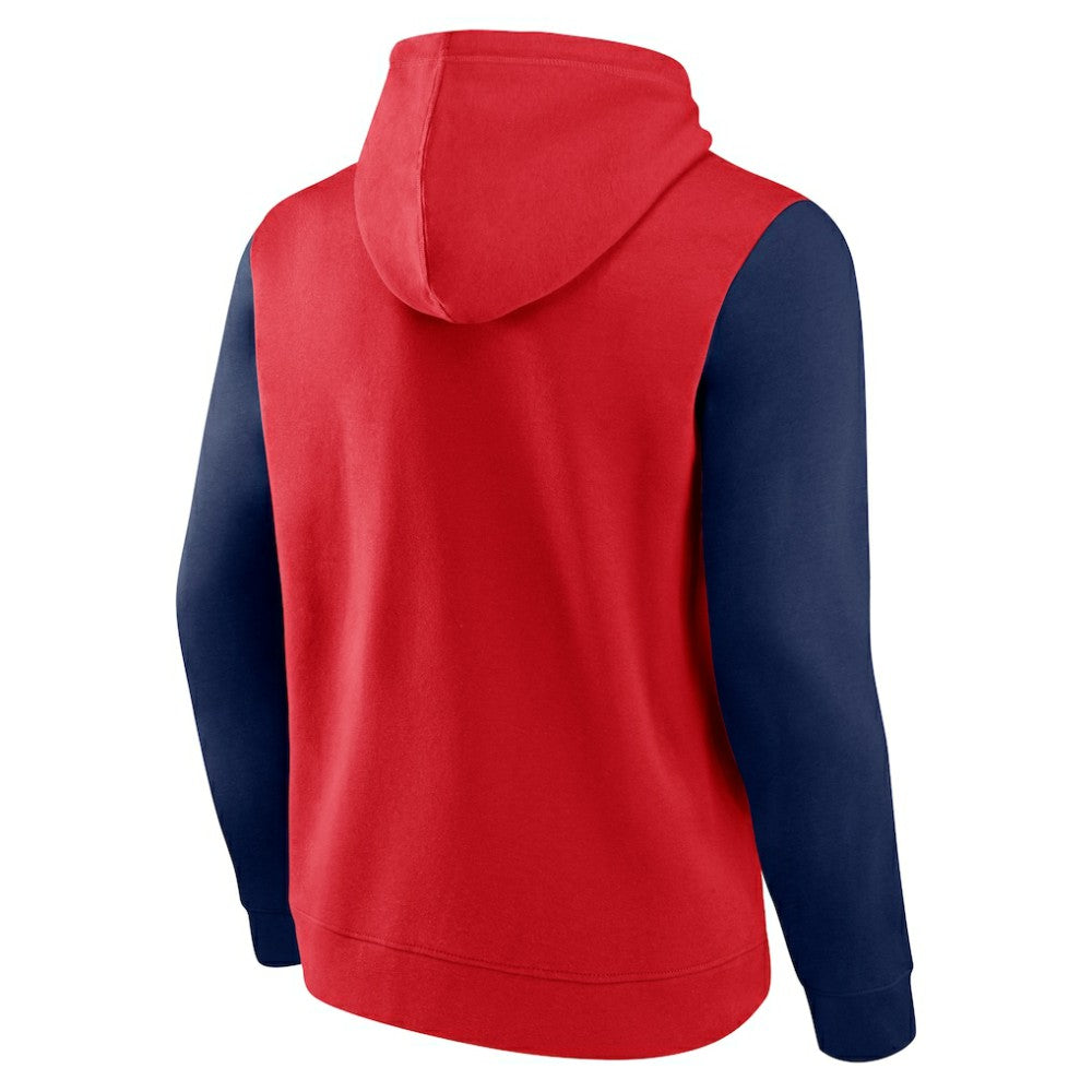 Washington Capitals Logo Athletic Deliver Fleece Pullover Hoodie - Red Hoodies