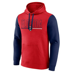 Florida Panthers Logo Athletic Deliver Fleece Pullover Hoodie - Red Hoodies
