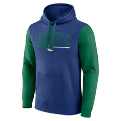 Vancouver Canucks Logo Athletic Deliver Fleece Pullover Hoodie - Blue Hoodies