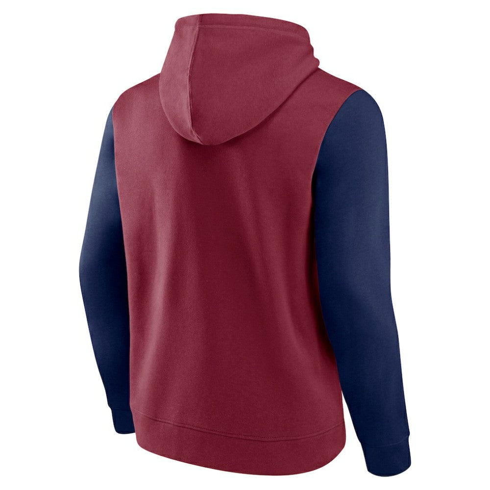Colorado Avalanche Logo Athletic Deliver Fleece Pullover Hoodie - Burgundy Hoodies