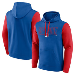New York Rangers Logo Athletic Deliver Fleece Pullover Hoodie - Blue Hoodies