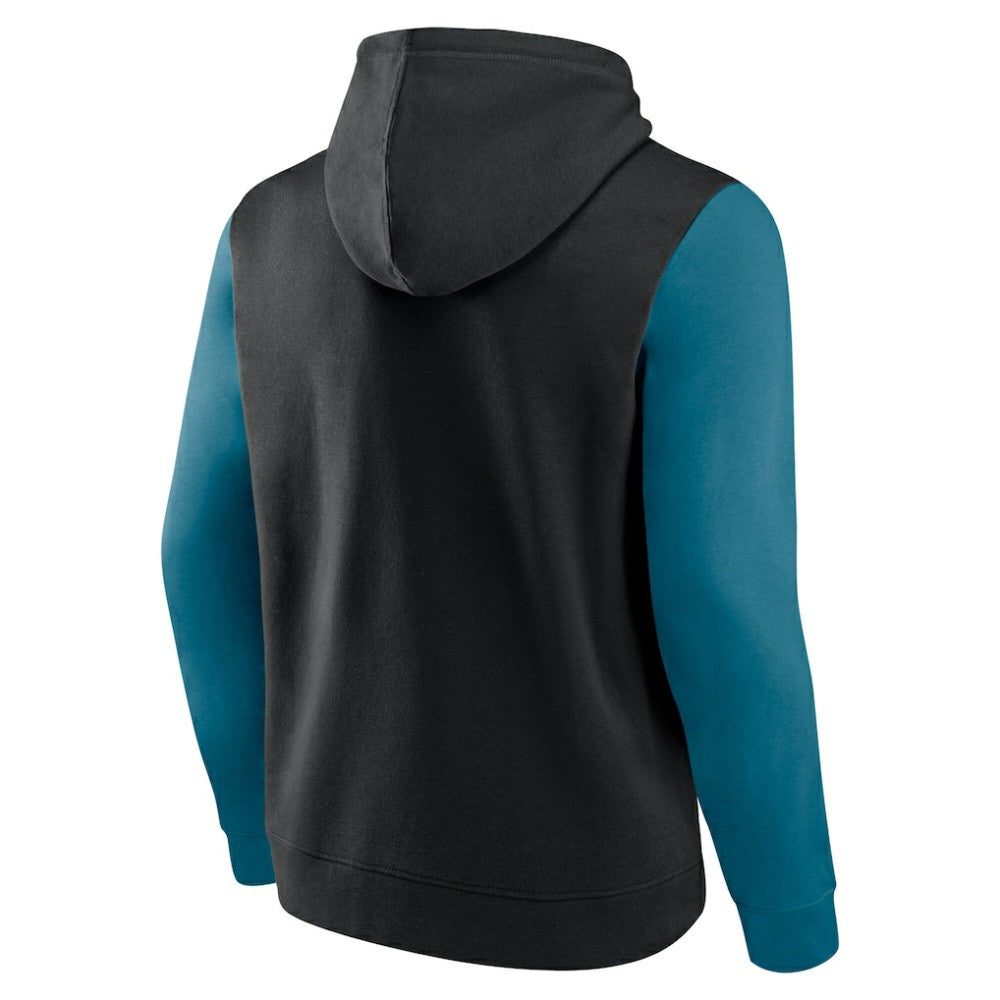 San Jose Sharks Logo Athletic Deliver Fleece Pullover Hoodie - Black Hoodies