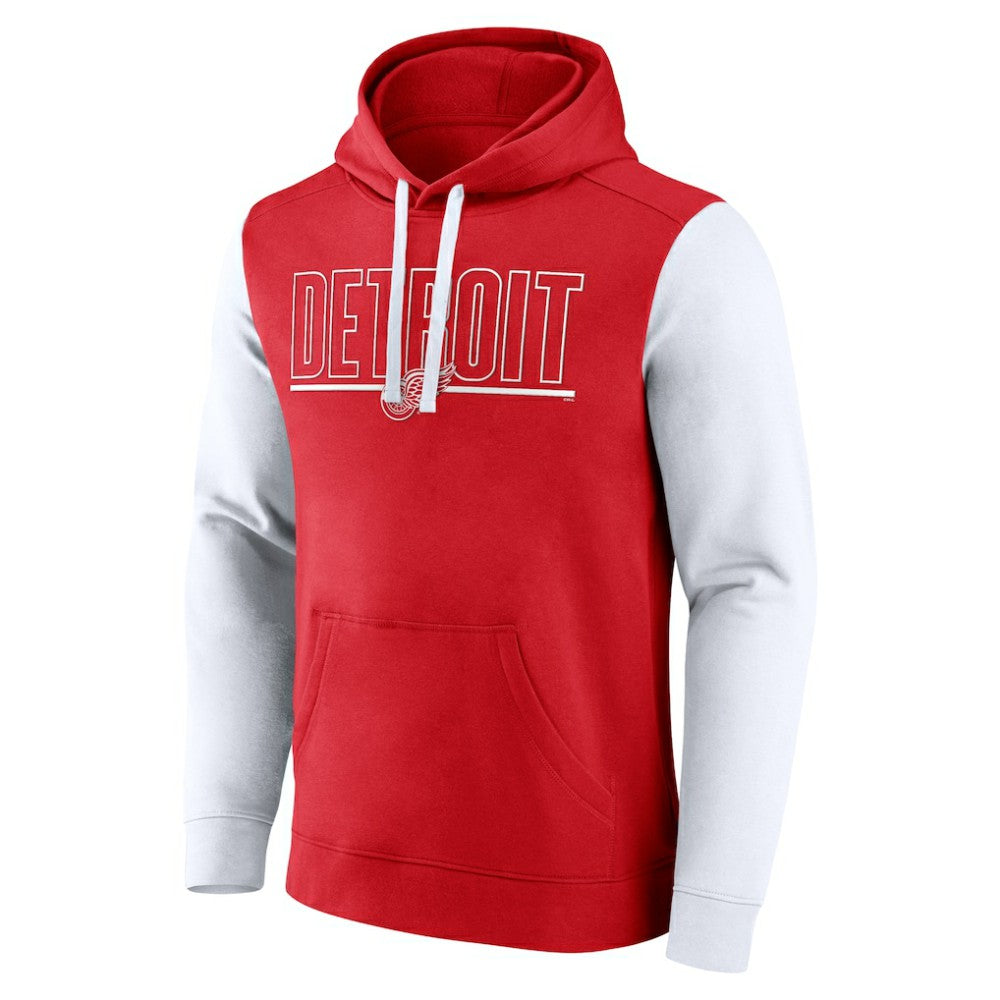Detroit Red Wings Logo Athletic Deliver Fleece Pullover Hoodie - Red Hoodies