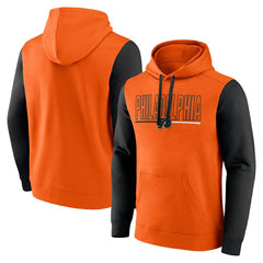 Philadelphia Flyers Logo Athletic Deliver Fleece Pullover Hoodie - Orange Hoodies
