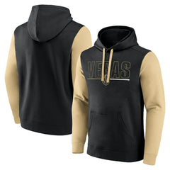 Vegas Golden Knights Logo Athletic Deliver Fleece Pullover Hoodie - Black Hoodies