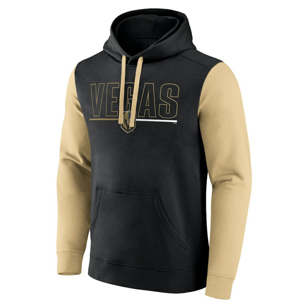 Vegas Golden Knights Logo Athletic Deliver Fleece Pullover Hoodie - Black Hoodies