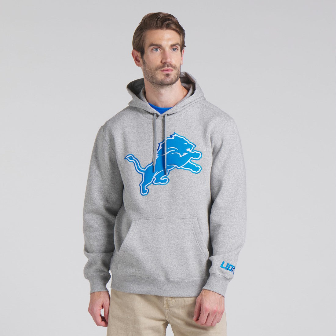 Detroit Lions Legacy Fleece Pullover Hoodie - Heather Gray on sale