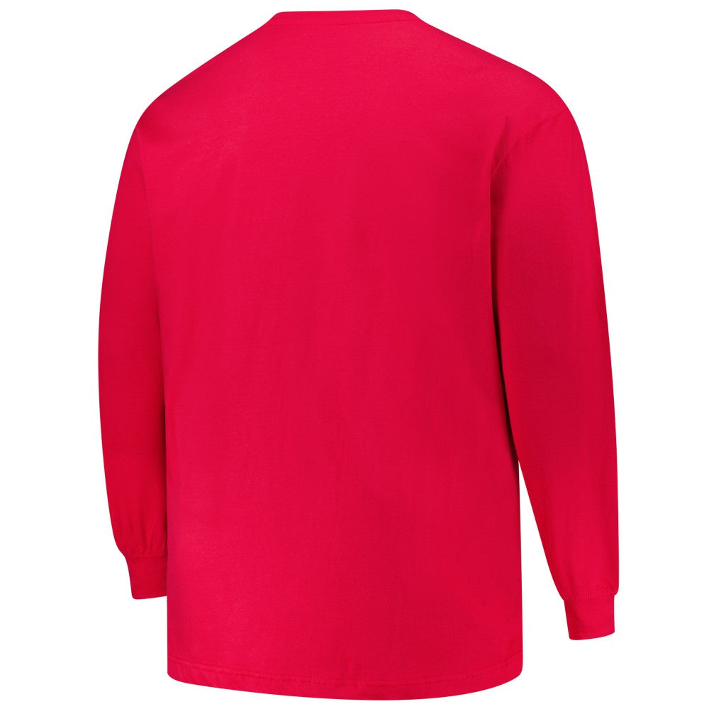 Minnesota Twins Profile Big & Tall Two-Hit Long Sleeve T-Shirt Red