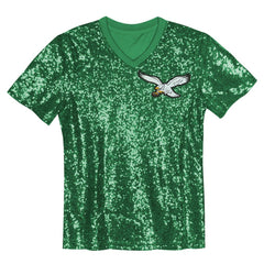Jalen Hurts Philadelphia Eagles Girls Youth Sequin V-Neck Fashion Jersey - Kelly Green for sale