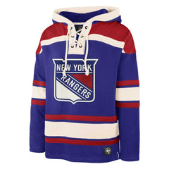 Igor Shesterkin New York Rangers '47 Player Name & Number Lacer Pullover Hoodie - Blue Hoodies