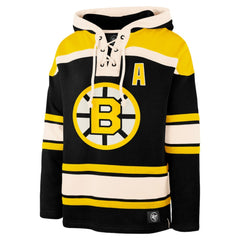 Bobby Orr Boston Bruins '47 Retired Player Name & Number Lacer Pullover Hoodie - Black Hoodies