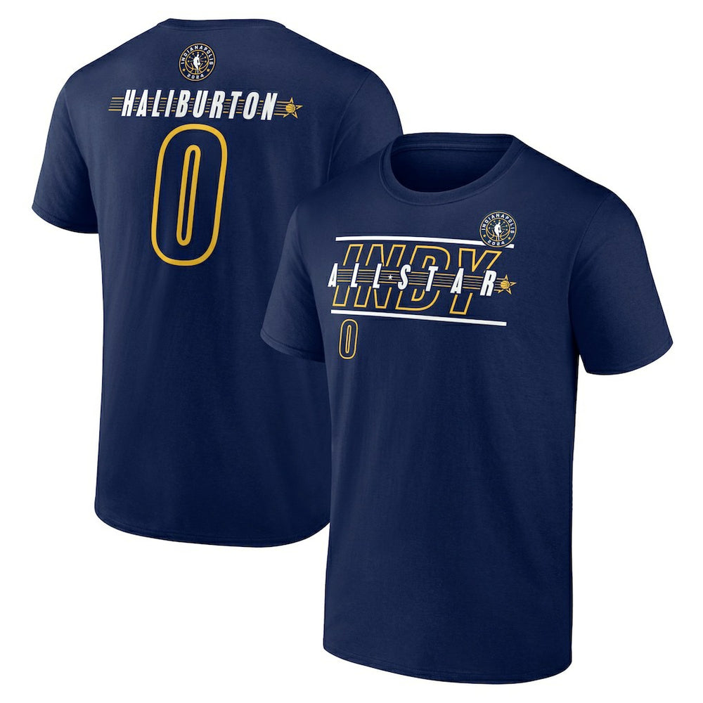 Tyrese Haliburton 2024 NBA All-Star Game Rebound Battle Name & Number T-Shirt - Navy on sale