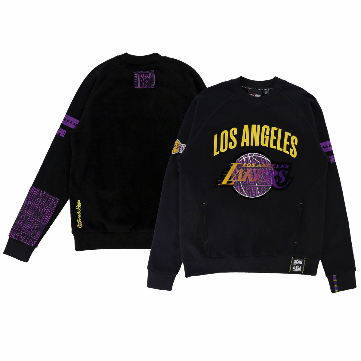 Los Angeles Lakers NBA x Two Hype Unisex Culture & Hoops Heavyweight Pullover Sweatshirt - Black cheap