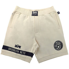 Brooklyn Nets NBA x Two Hype Unisex Culture & Hoops Premium Classic Fleece Shorts - Cream shop