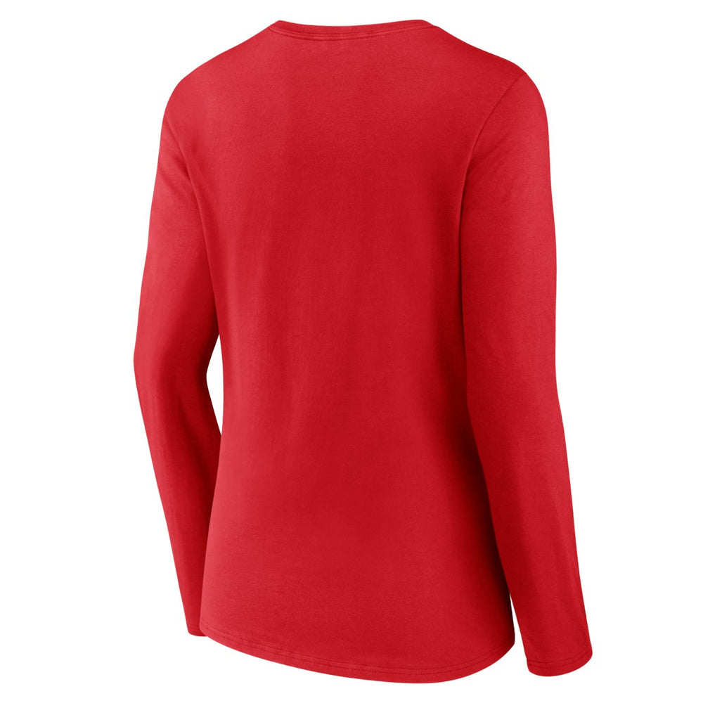 Portland Trail Blazers Women's Primary Logo Long Sleeve V-Neck T-Shirt - Red online