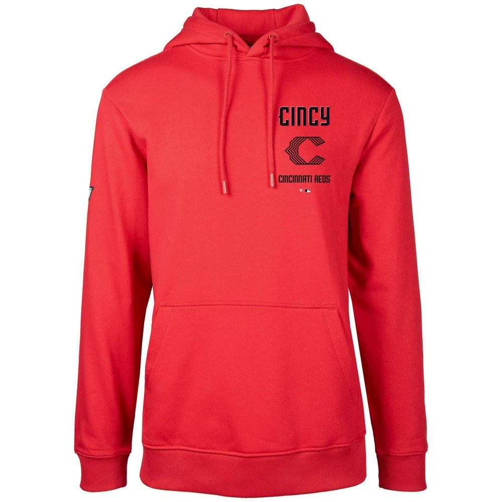 Cincinnati Reds Levelwear City Connect Podium Baseline Pullover Hoodie Red