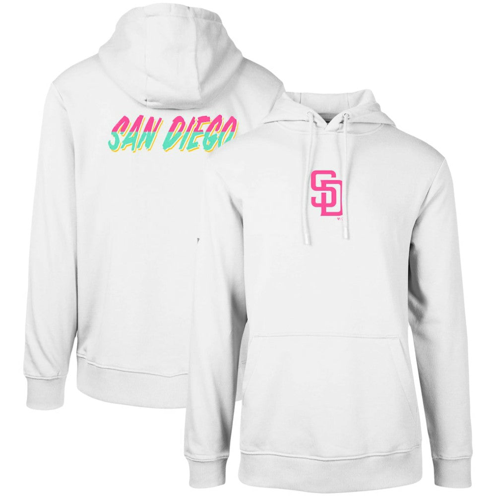 San Diego Padres Levelwear City Connect Podium Core 2.0 Pullover Hoodie White
