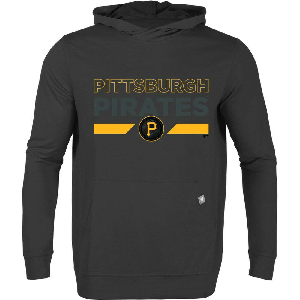Pittsburgh Pirates Levelwear City Connect Relay No Hitter Pullover Hoodie Black