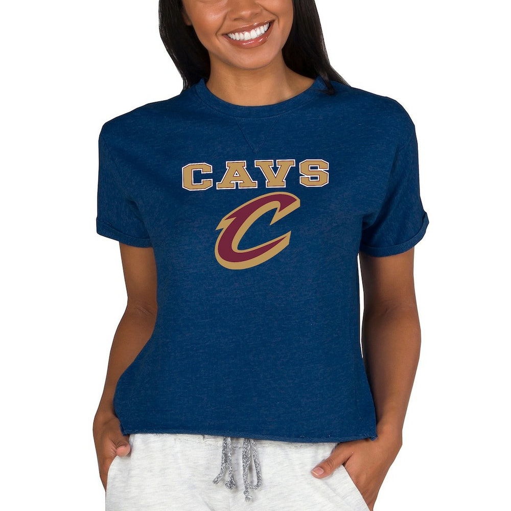 Cleveland Cavaliers Concepts Sport NBA Women's Concepts Mainstream Terry SS Top sale - Navy discount