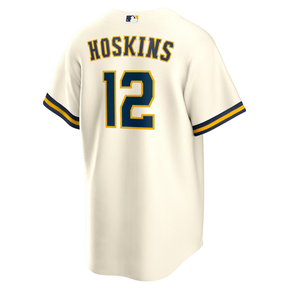 Rhys Hoskins Milwaukee Brewers Home Replica Player Jersey Cream