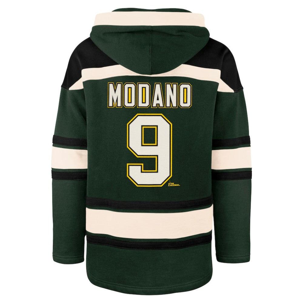 Mike Modano Dallas Stars '47 Retired Player Name & Number Lacer Pullover Hoodie - Green Hoodies