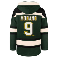 Mike Modano Dallas Stars '47 Retired Player Name & Number Lacer Pullover Hoodie - Green Hoodies