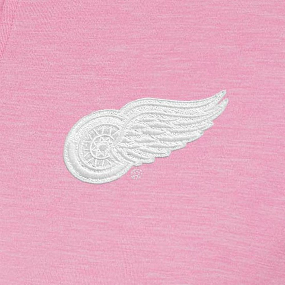Detroit Red Wings Antigua Women's White Logo Mentor Quarter-Zip Jacket - Pink Jackets