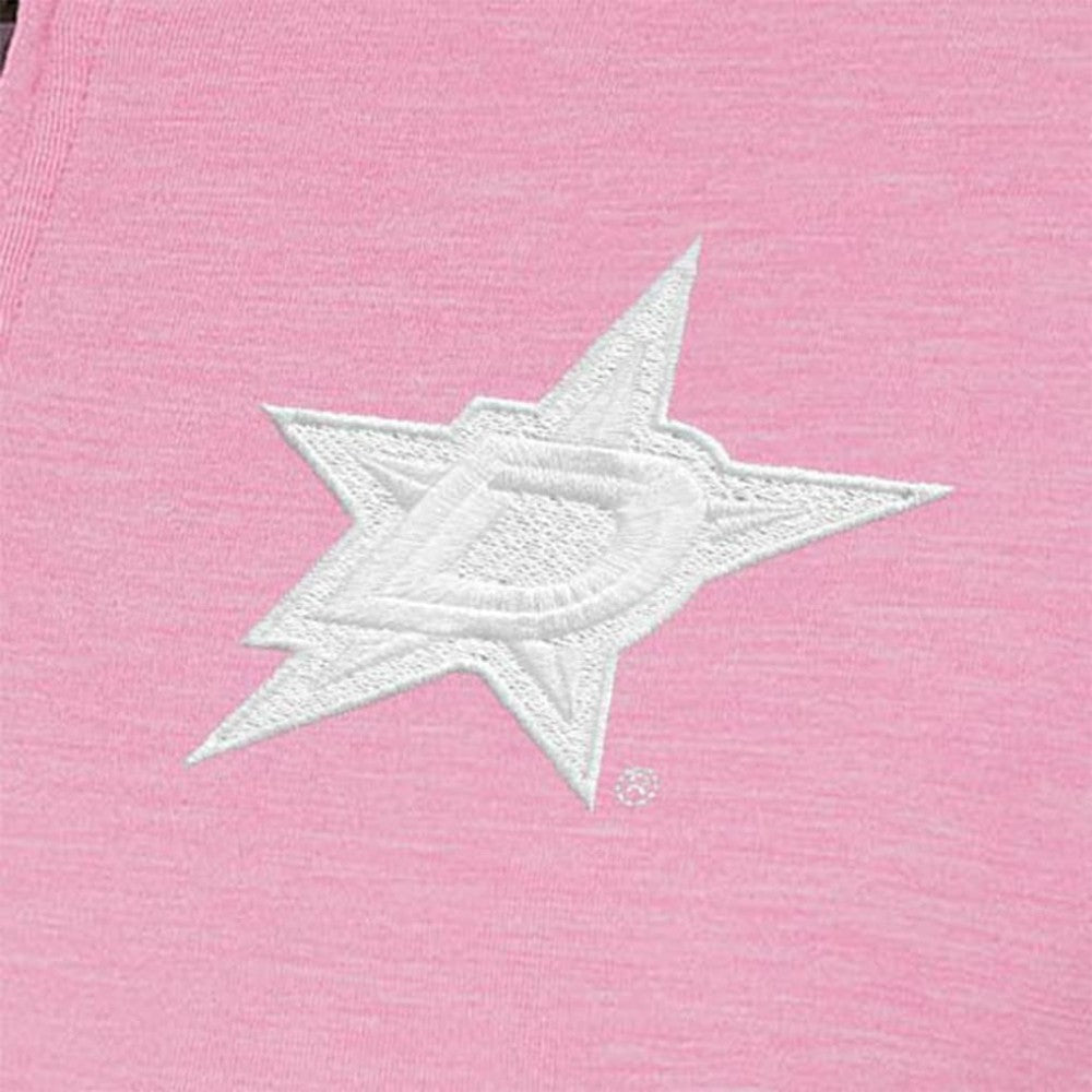 Dallas Stars Antigua Women's White Logo Mentor Quarter-Zip Jacket - Pink Jackets