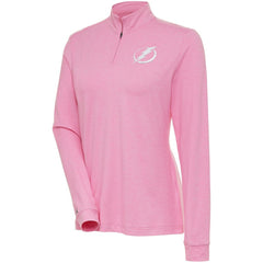 Tampa Bay Lightning Antigua Women's White Logo Mentor Quarter-Zip Jacket - Pink Jackets