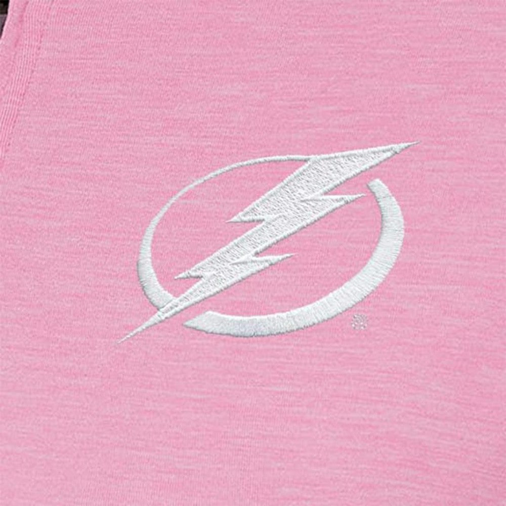 Tampa Bay Lightning Antigua Women's White Logo Mentor Quarter-Zip Jacket - Pink Jackets