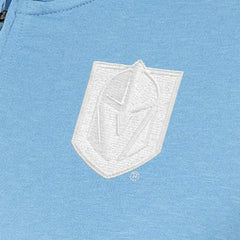 Vegas Golden Knights Antigua Women's White Logo Mentor Quarter-Zip Jacket - Light Blue Jackets