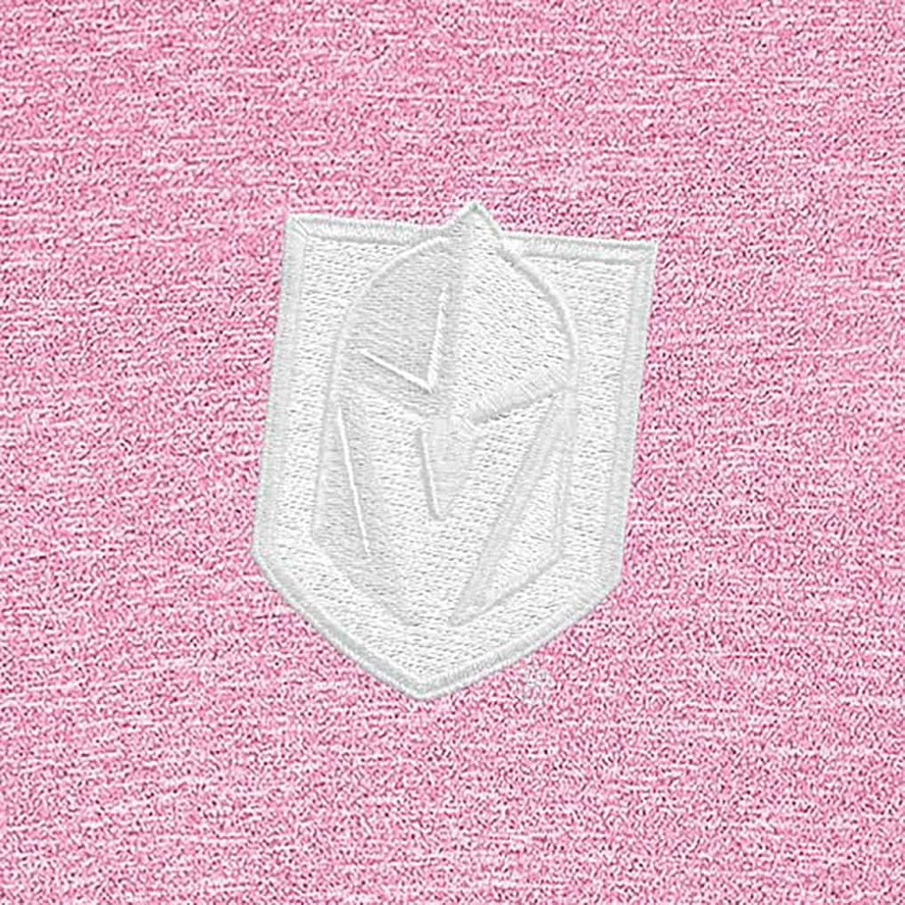 Vegas Golden Knights Antigua White Logo Hunk Quarter-Zip Pullover - Pink Pullover