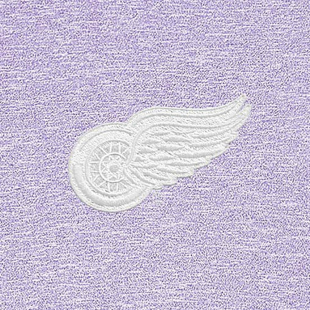 Detroit Red Wings Antigua White Logo Hunk Quarter-Zip Pullover - Lavender Pullover