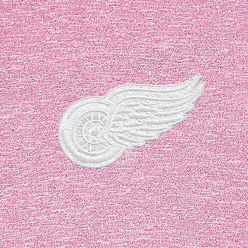 Detroit Red Wings Antigua White Logo Hunk Quarter-Zip Pullover - Pink Pullover