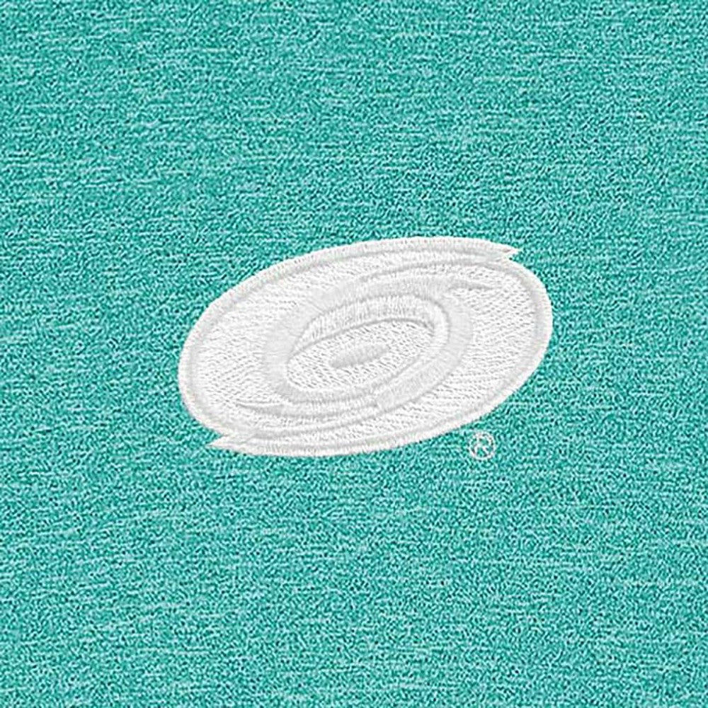 Carolina Hurricanes Antigua White Logo Hunk Quarter-Zip Pullover - Heather Aqua Pullover