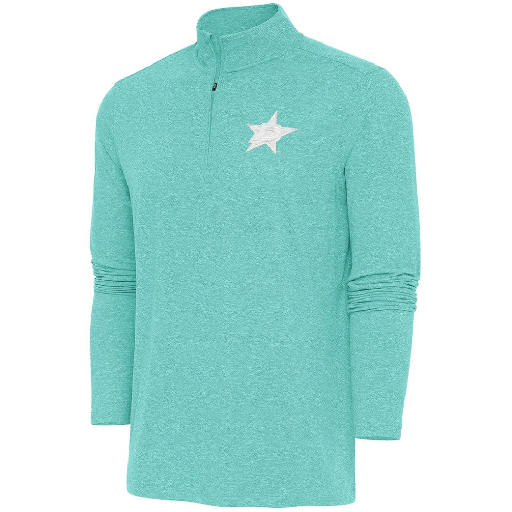 Dallas Stars Antigua White Logo Hunk Quarter-Zip Pullover - Mint Pullover