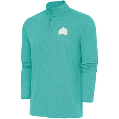 Colorado Avalanche Antigua White Logo Hunk Quarter-Zip Pullover - Heather Aqua Pullover