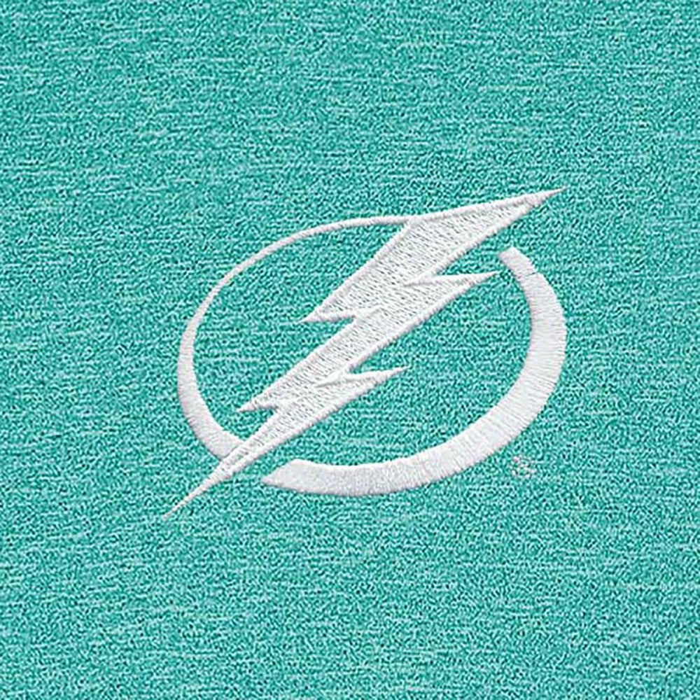 Tampa Bay Lightning Antigua White Logo Hunk Quarter-Zip Pullover - Heather Aqua Pullover