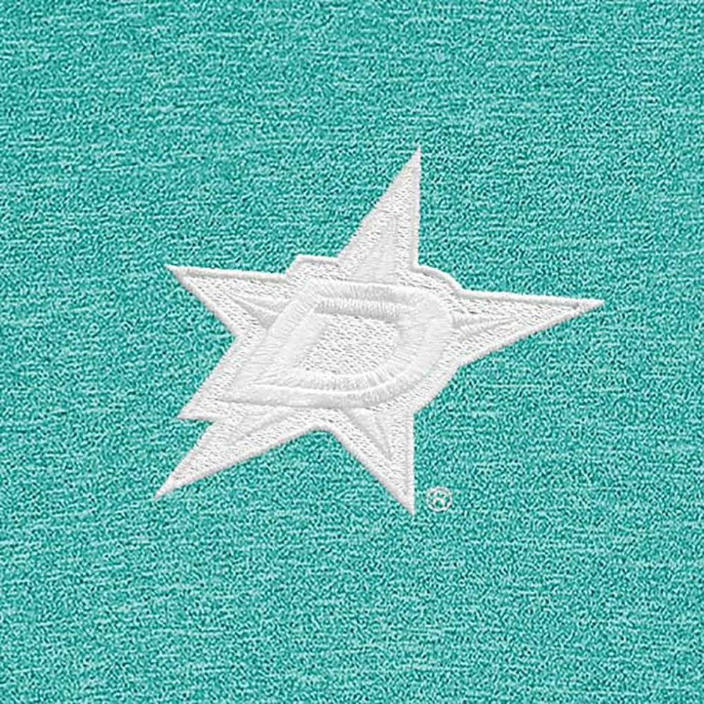 Dallas Stars Antigua White Logo Hunk Quarter-Zip Pullover - Heather Aqua Pullover