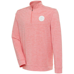 Boston Bruins Antigua White Logo Bright Quarter-Zip Pullover - Coral Pullover