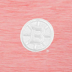 Boston Bruins Antigua White Logo Bright Quarter-Zip Pullover - Coral Pullover
