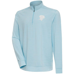 Pittsburgh Penguins Antigua White Logo Bright Quarter-Zip Pullover - Powder Blue Pullover