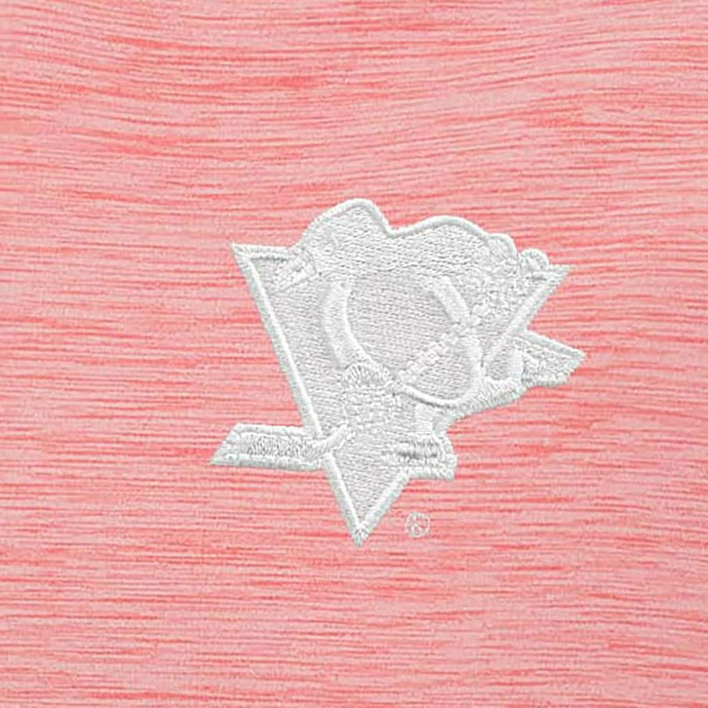 Pittsburgh Penguins Antigua White Logo Bright Quarter-Zip Pullover - Coral Pullover
