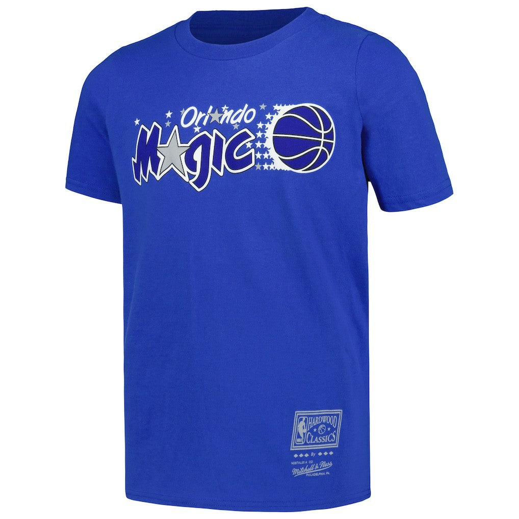 Orlando Magic Youth Hardwood Classics Retro Logo T-Shirt - Blue discount