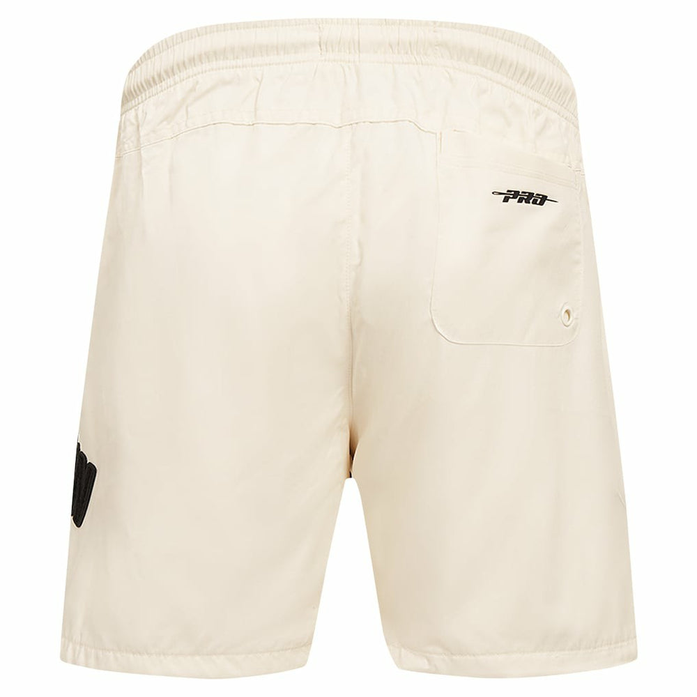 Brooklyn Nets Pro Standard Triple Tonal Woven Shorts - Cream discount