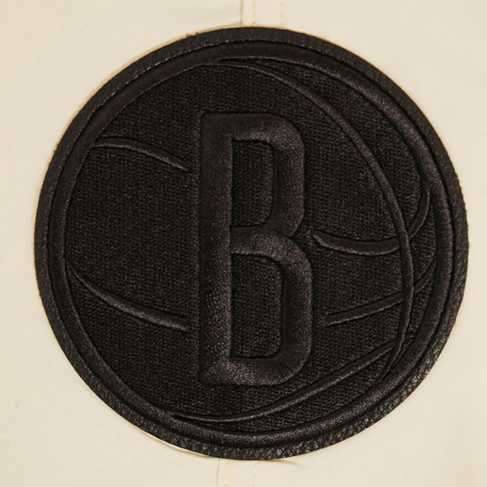 Brooklyn Nets Pro Standard Triple Tonal Woven Shorts - Cream discount