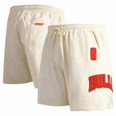 Chicago Bulls Pro Standard Triple Tonal Woven Shorts - Cream online