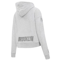 Brooklyn Nets Pro Standard Women's Triple Tonal Full-Zip Hoodie - Heather Gray for sale