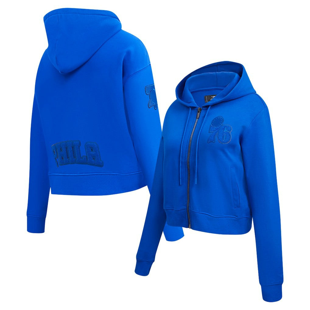 Philadelphia 76ers Pro Standard Women's Triple Tonal Full-Zip Hoodie - Royal cheap